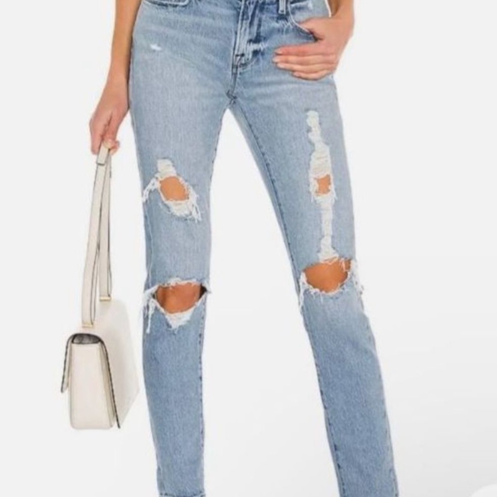 Frame Denim Le Garcon factory distressed jeans 28 (bin i)